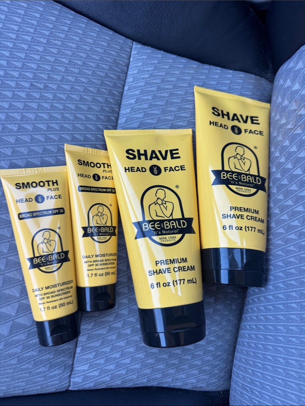 Premium Shave Cream and spf moisturizer 4 total two of each - Yellow